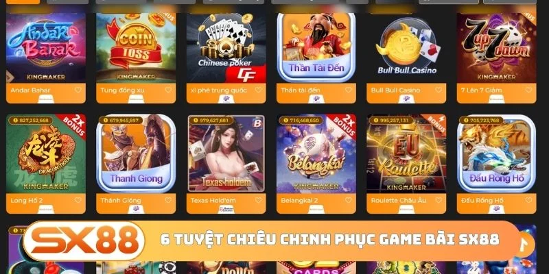 6 tuyệt chiêu chinh phục game bài SX88